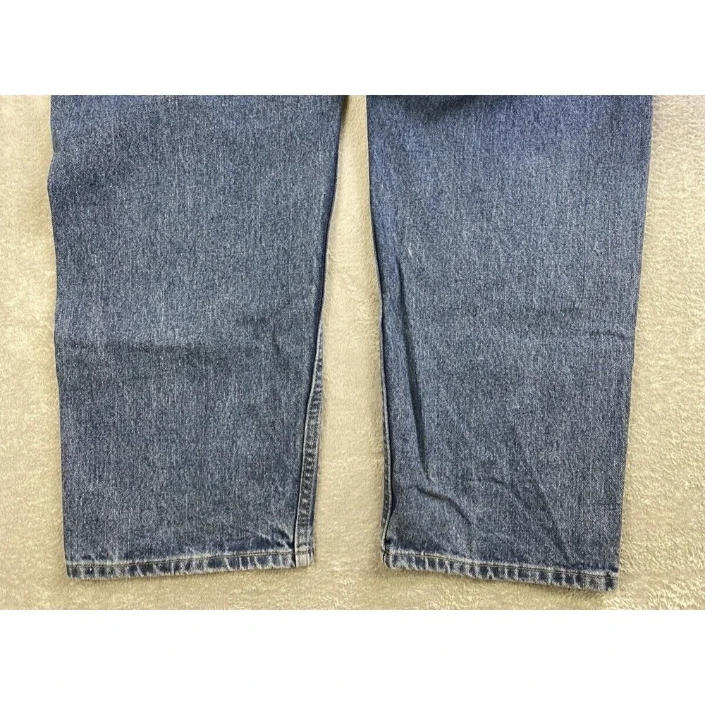 VTG Wrangler Jeans Men 42x30 Blue Denim Loose Relaxed Fit Cotton Cowboy Western